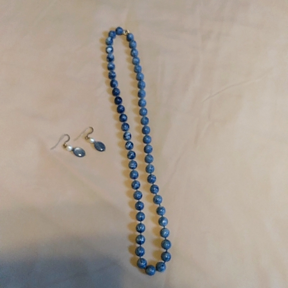 Blue Earring/necklace set